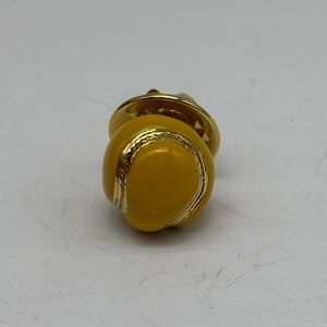 Ladies yellow tennis ball lapel‎ pin brooch